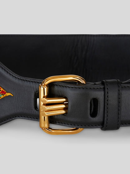 EMBROIDERED LEATHER BELT