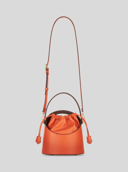 Leather Saturno bag | Women | Orange | ETRO