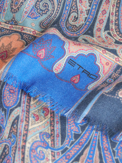 PAISLEY PATTERN CASHMERE AND SILK SCARF