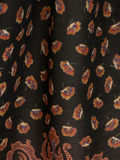 PAISLEY WOOL AND SILK SCARF