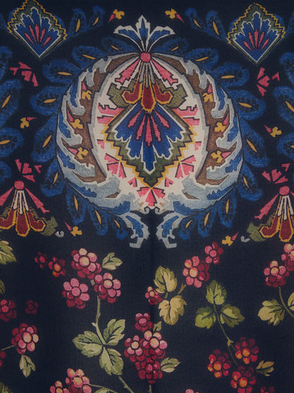 SILK SCARF WITH PAISLEY EDGING