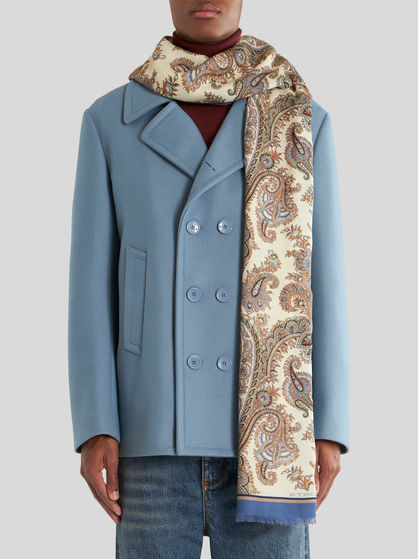 PAISLEY CASHMERE AND SILK SCARF