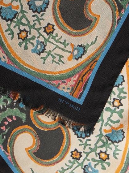 PRINTED SILK AND CASHMERE SCARF
