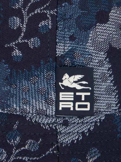 DENIM JACQUARD BUCKET HAT