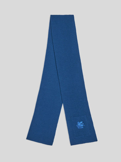 KNITTED SCARF WITH LOGO