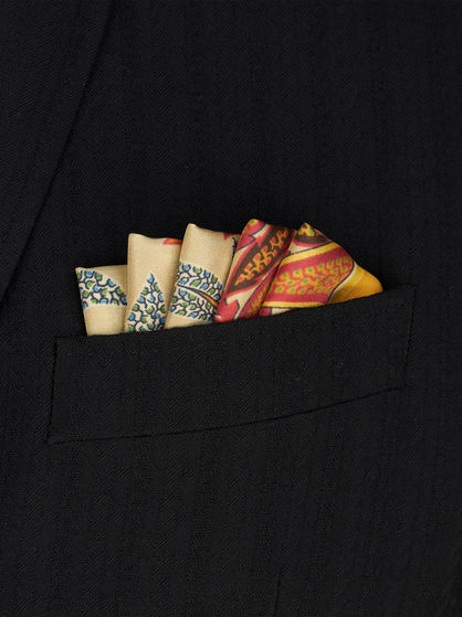 JUNGLE PRINT POCKET SQUARE