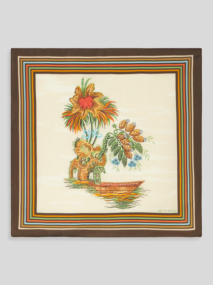 FIGURATIVE DESIGN POCKET SQUARE