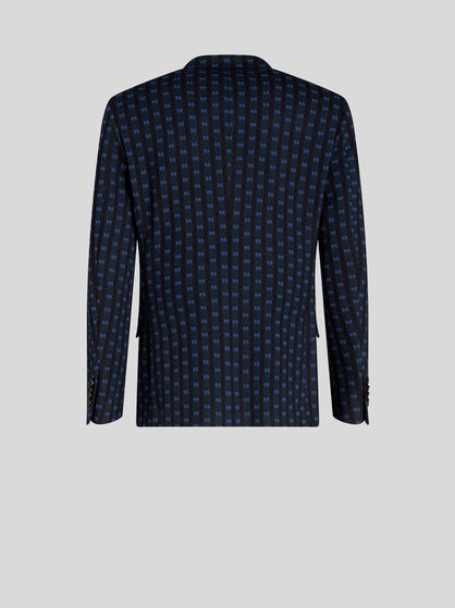 JACKET WITH MICRO TIE PRINT PATTERN