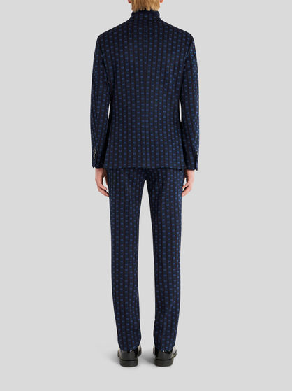 JACKET WITH MICRO TIE PRINT PATTERN