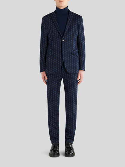 JACKET WITH MICRO TIE PRINT PATTERN