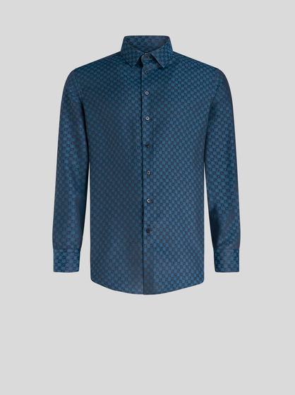 COTTON SHIRT WITH TIE PRINT