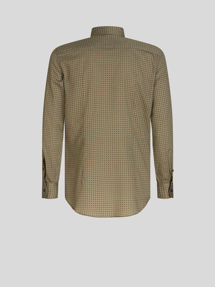 MICRO GEOMETRIC PRINT COTTON SHIRT