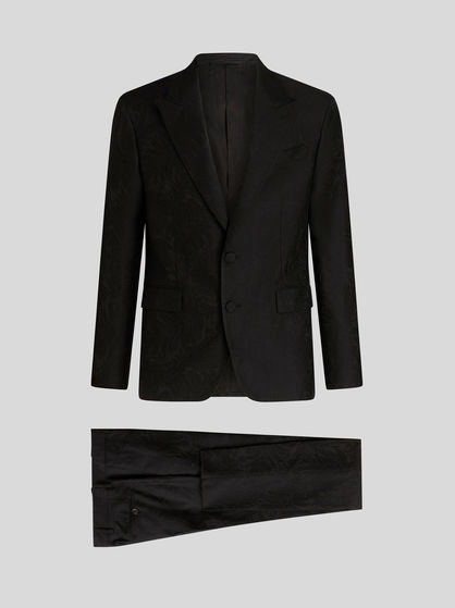 Jacquard suit with Paisley foliage designs | Men | ETRO