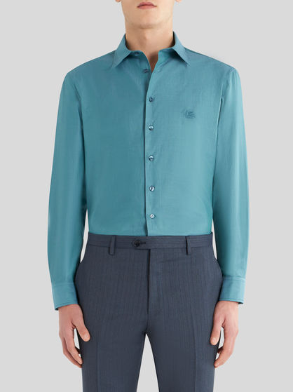COTTON SHIRT WITH MINI LOGO