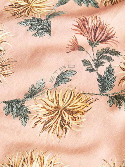 SHIRT WITH DAHLIAS AND MINI LOGO