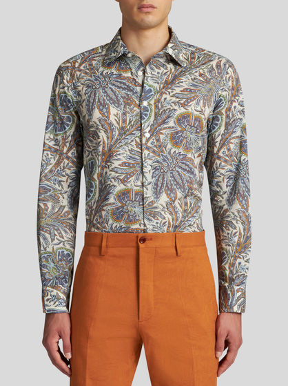 SHIRT WITH FOLIAGE PATTERN