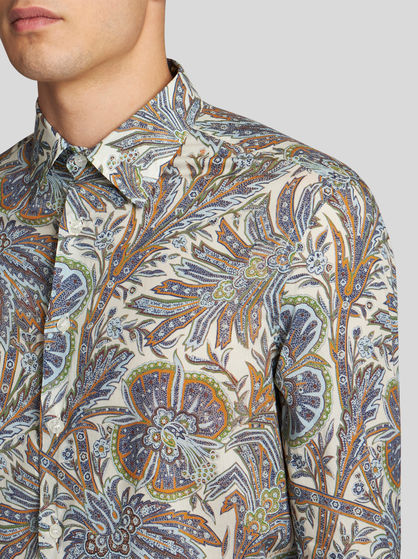 SHIRT WITH FOLIAGE PATTERN