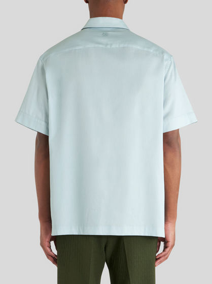 SHORT-SLEEVED PRINTED COTTON SHIRT