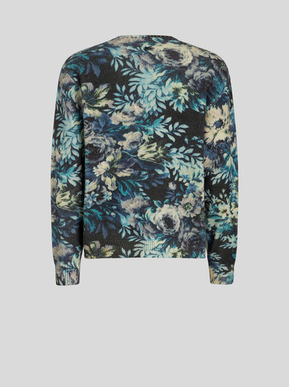 FLORAL FOLIAGE ROUND NECK JUMPER