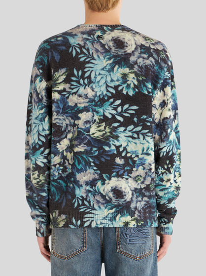 FLORAL FOLIAGE ROUND NECK JUMPER