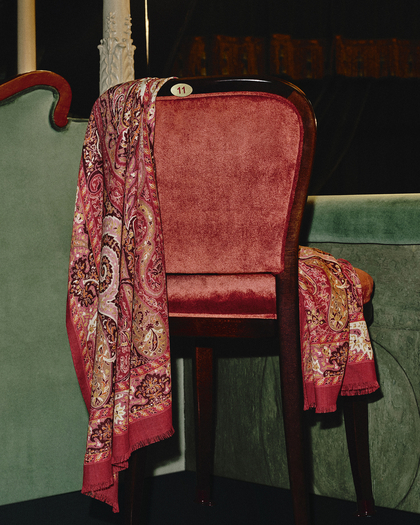 Etro Paisley Scarf on a chair