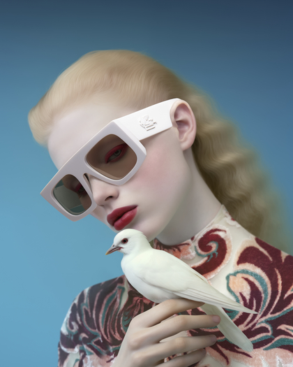 woman wearing ETRO sunglasses - link to sunglasses collection 