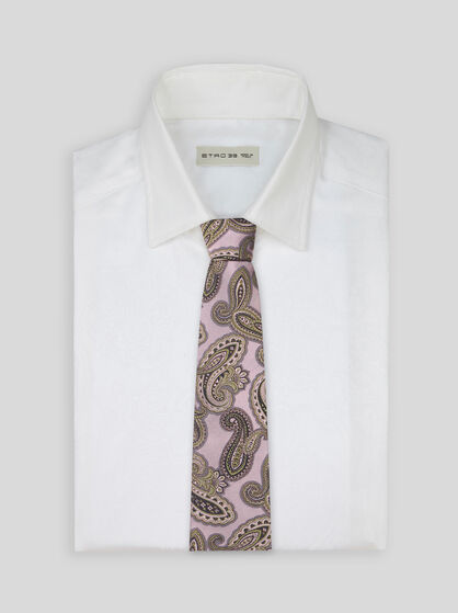 CRAVATE EN JACQUARD DE SOIE PAISLEY