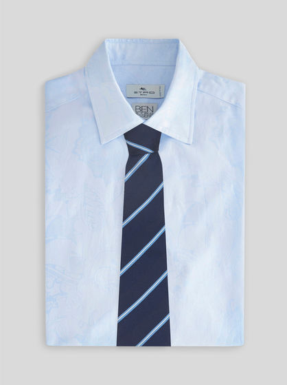 STRIPED SILK JACQUARD TIE