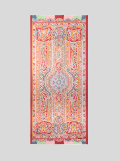 PRINTED CASHMERE AND SILK SCARF
