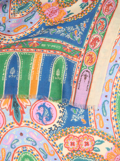 PAISLEY WOOL AND SILK SCARF