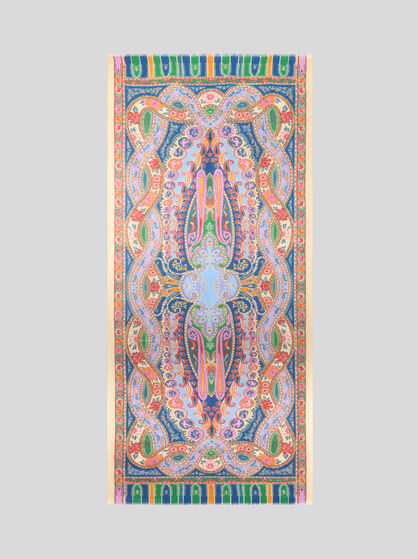 PAISLEY WOOL AND SILK SCARF