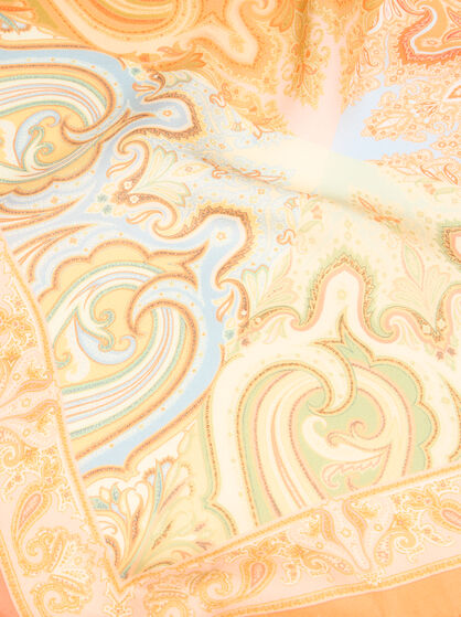 PATTERNED SILK TWILL POCKET SQUARE