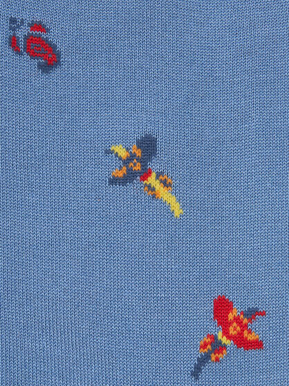 SOCKS WITH PAISLEY MOTIF AND BIRDS