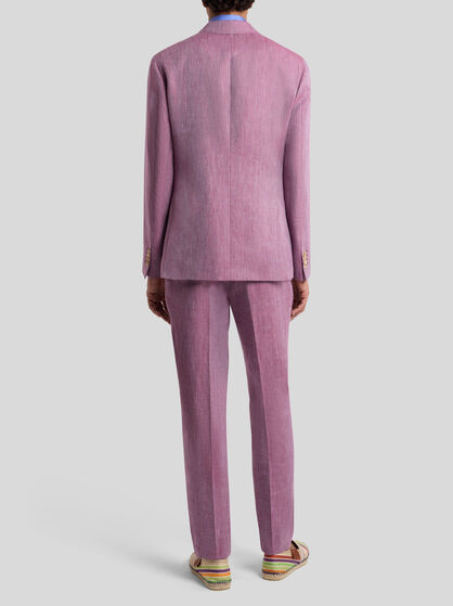 SLUB LINEN-BLEND BLAZER