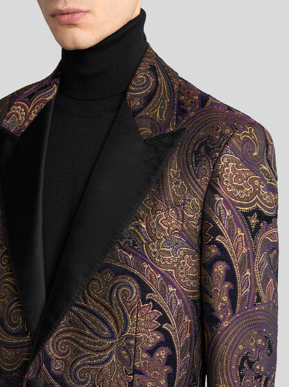 PAISLEY JACQUARD BROCADE BLAZER