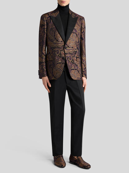 PAISLEY JACQUARD BROCADE BLAZER