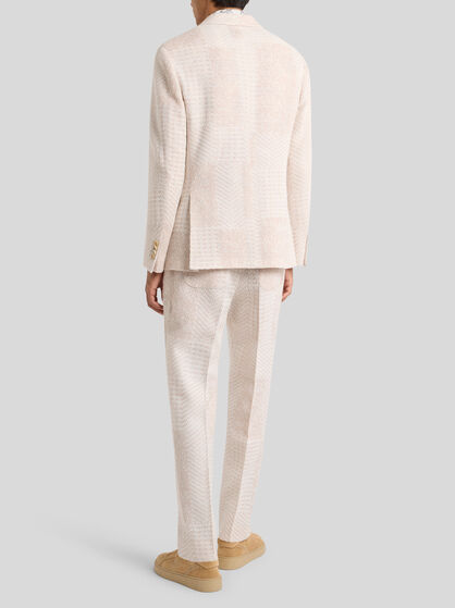WOOL-BLEND PATCHWORK BLAZER