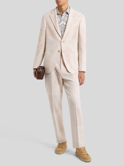 WOOL-BLEND PATCHWORK BLAZER