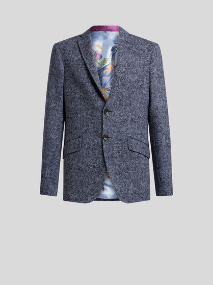 SINGLE-BREASTED WOOL JACQUARD BLAZER