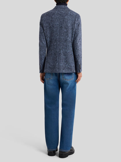 SINGLE-BREASTED WOOL JACQUARD BLAZER