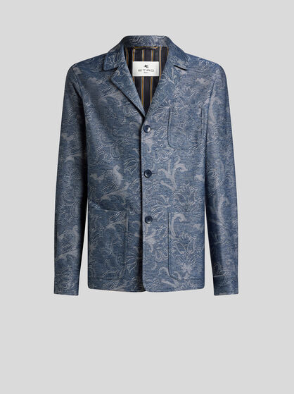 COTTON JACQUARD SHIRT JACKET