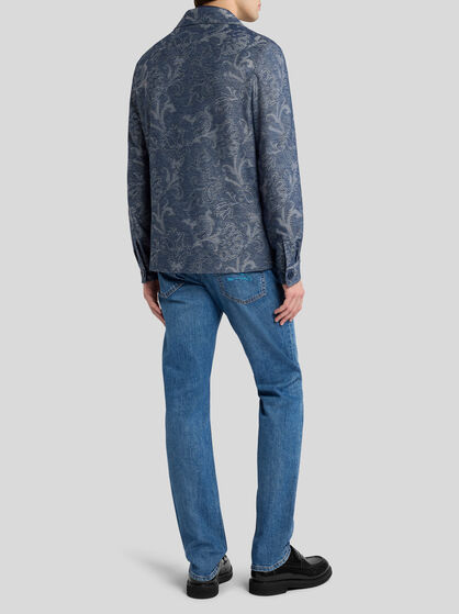 COTTON JACQUARD SHIRT JACKET