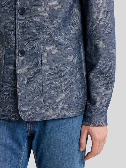 COTTON JACQUARD SHIRT JACKET