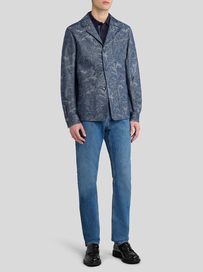 COTTON JACQUARD SHIRT JACKET
