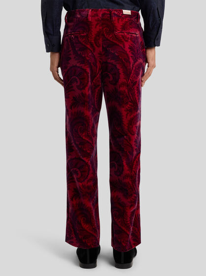 VELVET TROUSERS WITH PRINT