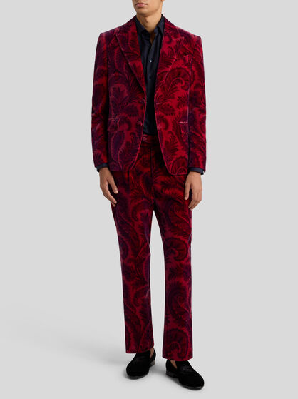VELVET TROUSERS WITH PRINT