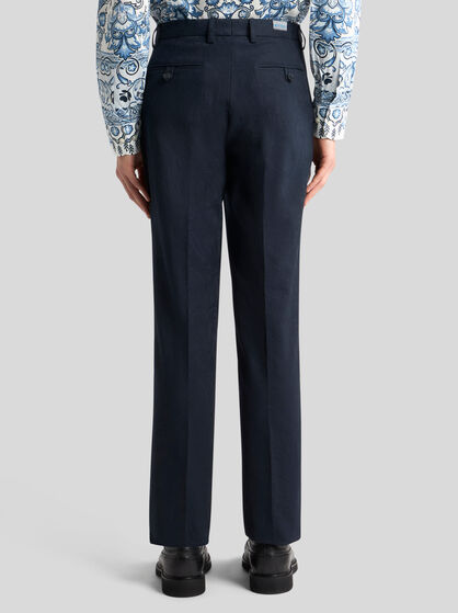 COTTON JACQUARD TROUSERS