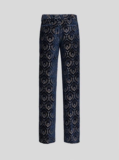 Velvet Jacquard Trousers