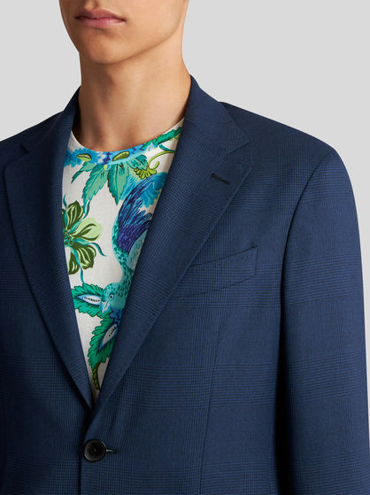 CHECK WOOL JACQUARD SUIT