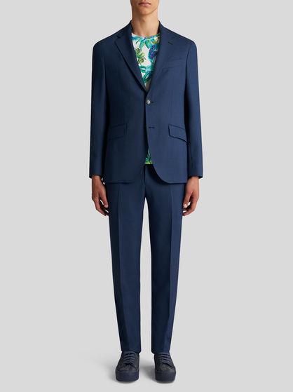 CHECK WOOL JACQUARD SUIT